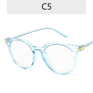 Round Eyeglasses For Women Fake Glasses Cute Fashion Clear Glasses Frame Pink Transparent Eye Glasses Frames For Women