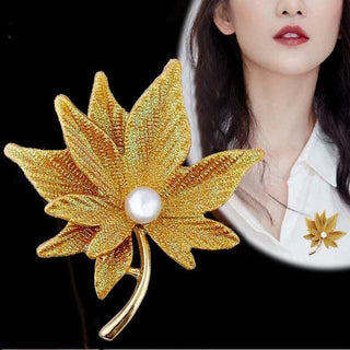 Fashion Double-layer Pearl Clothing Pin For Women