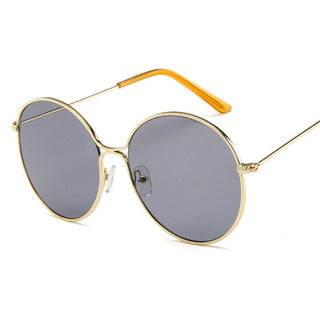 Alloy Round Large Frame Sunglasses Women Vintage Metal Glasses Women Gradient Lens Luxury Sun Glasses Men Oculos