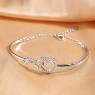 Chain Hollowed Heart Shape Bracelet Elegant High-grade Design Female