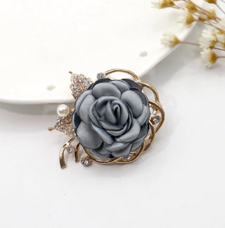 Fabric Roses Flower Brooch Fashion